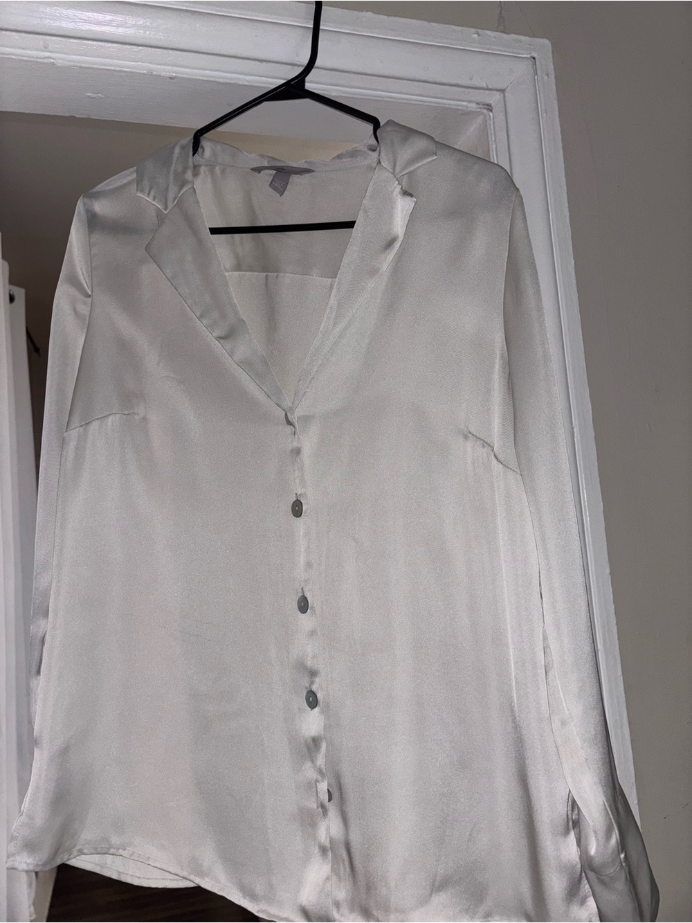 H&M  Satin Button-Front Blouse